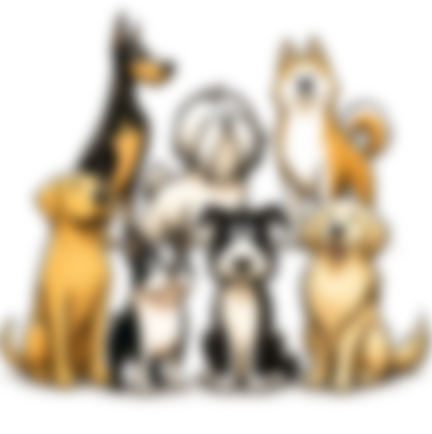 Paw Champions Dog Squad - Rusty, Luna, Rex, Cooper, Bella, Max